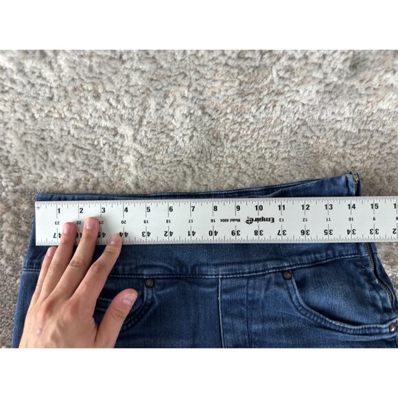 Spanx Size 30 The Signature Straight Denim Jeans Cotton Blend Pants Blue - Picture 4 of 11